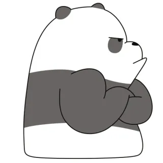 😖 Panda We Bare Bears Panda, We Bare Bears, Kartun, Marah, Beruang telegram sticker