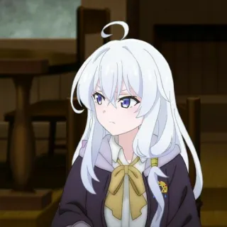 🪄 Anime, Garota, Cabelo Branco, Fofa, Personagem telegram sticker