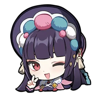 😝 Yun Jin Genshin Impact Anime, Sticker, Süß, Yun Jin, Genshin Impact whatsapp sticker