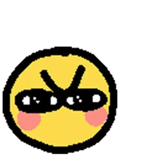 🤨 Emoji, Legal, Amarelo, Rosto, Olhos, Óculos telegram sticker