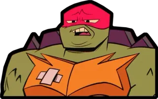 😧 Raphael เต่านินจา, tmnt, ราฟาเอล, นินจา, การ์ตูน telegram sticker