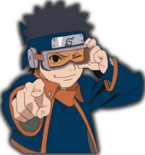 😉 Obito Uchiha Naruto 애니메이션, 만화, 나루토, 오비토 우치하, 캐릭터, 닌자 telegram sticker