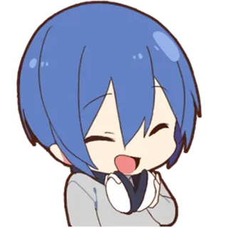 😄 Аниме, Чиби, Мультфильм, Наушники, Милый telegram sticker