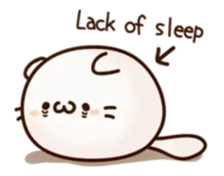 🐱 Lack of sleep сонный, кот, милый, недосып, мультфильм, животное telegram sticker
