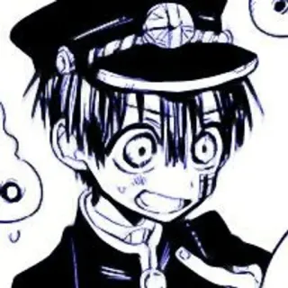 🫐 Hanako-kun Toilet-bound Hanako-kun Anime, Manga, Hanako-kun, Fantasma, Uniforme scolastica, Spirito telegram sticker