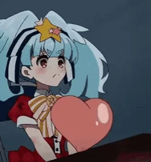 ❤️ anime, girl, heart, cute, cartoon telegram sticker