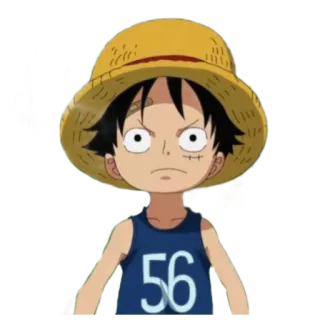 😕 Monkey D. Luffy One Piece 56 anime, one piece, luffy, monkey d luffy, cartoon telegram sticker