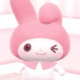 🦕 My Melody My Melody, Sanrio, fofo, kawaii, rosa, desenho animado whatsapp sticker