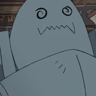😵 Alphonse Elric Fullmetal Alchemist อนิเมะ, ชุดเกราะ, การ์ตูน, ตัวละคร, แขนกลคนแปรธาตุ telegram sticker