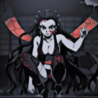 🤍 Daki Demon Slayer Anime, Demônio, Garota, Daki, Demon Slayer telegram sticker