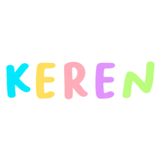 💬 KEREN Nome, Figo, Colorato, Parola, Testo, Divertente whatsapp sticker