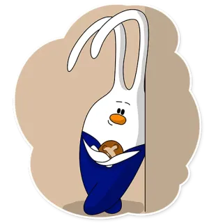 😏 cartoon, bunny, animal, cute, character telegram sticker