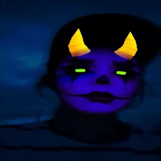 😈 clown, trang điểm, ác quỷ, halloween, quỷ telegram sticker