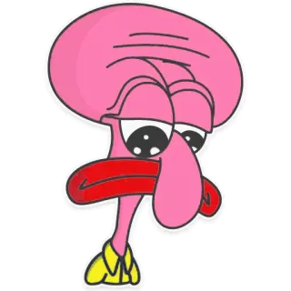 ☹ Squidward Spongebob Squarepants Lula Molusco, Bob Esponja, desenho animado, meme, engraçado, triste, personagem telegram sticker