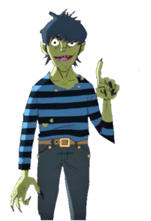 ☝️ Murdoc Niccals Gorillaz murdoc niccals, gorillaz, cartone animato, personaggio, musica telegram sticker