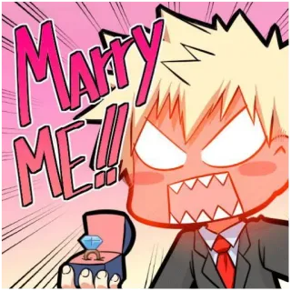 💓 Marry ME!!! ขอแต่งงาน, แหวน, งานแต่งงาน, อนิเมะ, การ์ตูน, ความรัก, ความโรแมนติก telegram sticker