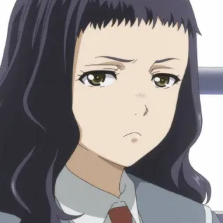 ⚽️ garota anime, expressão séria, retrato telegram sticker