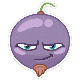 😈 fruit, face, cute, cartoon, sticker telegram sticker