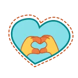 ❤️ 하트, 손, 사랑, 심볼, 제스처, 배려 telegram sticker