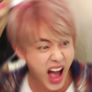 😵 Jin kpop, meme, cantante, gracioso, expresión facial whatsapp sticker