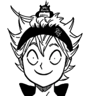 😃 Asta Black Clover anime, manga, black clover, asta, chibi, character whatsapp sticker