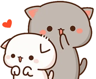 😚 gatto, carino, kawaii, amore, animale, cartone animato telegram sticker