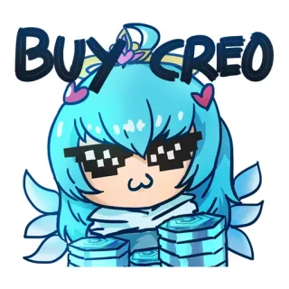 😎 BUY CREO creo, adesivo, desenho animado, personagem, comprar telegram sticker