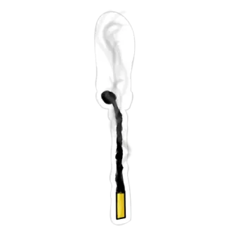 😵 fósforo, queimado, fogo, fumaça, queimado, amarelo, preto whatsapp sticker