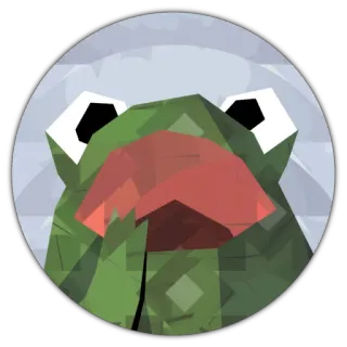 😶 frog, sticker, cartoon, animal, green telegram sticker
