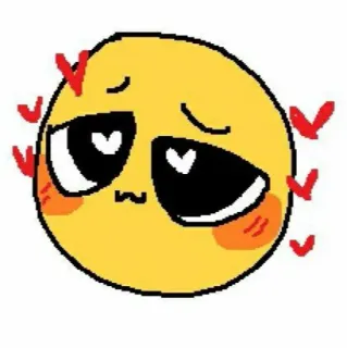 🥺 Emoji, Lindo, Sonrojado, Feliz, Amarillo telegram sticker
