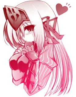 ❤ Anime, Manga, Ilustración, Chica, Kawaii, Corazón telegram sticker