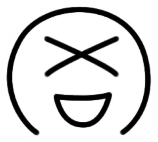 😵 Emoji, Faccia, Espressione, Felice, Lol, Ridere telegram sticker