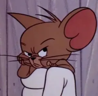 🈷 Jerry Mouse Tom and Jerry Cartoon, Muis, Boos, Grappig, Animatie whatsapp sticker