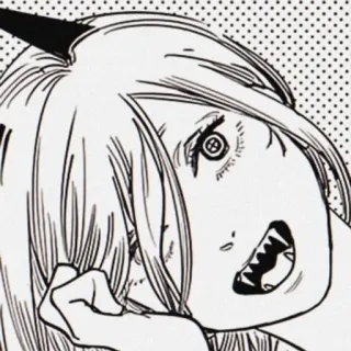 🌟 Power Chainsaw Man อนิเมะ, มังงะ, ปีศาจ, เขา, พลัง, Chainsaw Man, ตัวละคร whatsapp sticker
