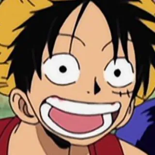 😀 Monkey D. Luffy One Piece Anime, One Piece, Luffy, Desenho animado, Mangá, Personagem telegram sticker
