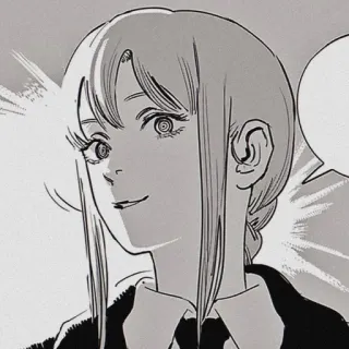 🖇 Makima Chainsaw Man อนิเมะ, มังงะ, มาคิมะ, เชนซอร์แมน, ตัวละคร, ผู้หญิง, ภาพเหมือน whatsapp sticker