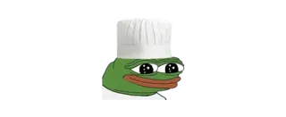 😄 Pepe the Frog Pepe, Sapo, Meme, Chef, Cozinhando, Fofo, Internet telegram sticker