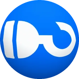 👍 логотип, синий, сфера, геометрический, абстрактный telegram sticker