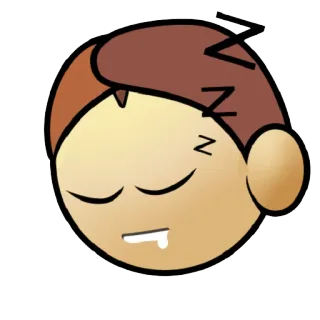 💤 сонный, спящий, zzz, мультфильм, уставший, лицо, эмодзи telegram sticker