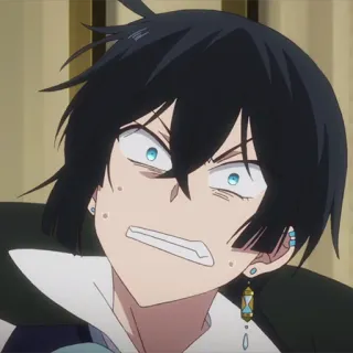 ♟ anime, character, expression, face, portrait, cartoon telegram sticker