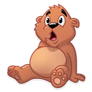 😧 urso desenho animado, urso animado, urso fofo, adesivo animal, animal desenho animado whatsapp sticker