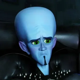 🌟 Megamind Megamind, animé, personnage, bleu, méchant telegram sticker