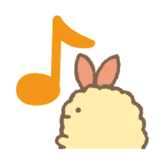 🐨 conejo, música, lindo, dibujos animados, animal, nota, kawaii telegram sticker