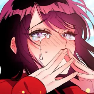 🥰 哭, 动漫, 漫画, 悲伤, 情绪, 眼泪 whatsapp sticker