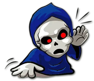 👂 parca, esqueleto, muerte, dibujos animados telegram sticker