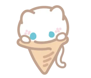 🍦 helado, gato, lindo, kawaii, postre, comida telegram sticker