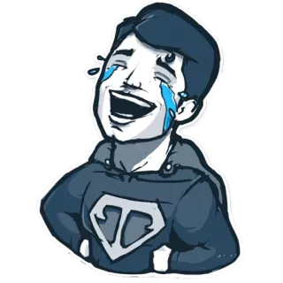 😂 만화, 웃음, 울음, 슈퍼히어로, 감정, 캐릭터, 스티커 telegram sticker