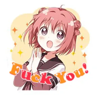 🖕 Fuck You! Anime, Schimpfwort, Beleidigend, Cartoon whatsapp sticker