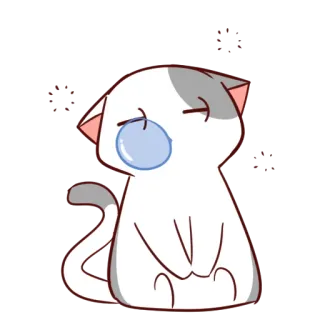 😪 mèo, dễ thương, nhãn dán, kawaii, động vật telegram sticker