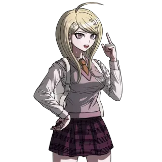 🤐 Kaede Akamatsu Danganronpa V3: Killing Harmony Аниме, Персонаж, Женский, Danganronpa, Школьная форма telegram sticker